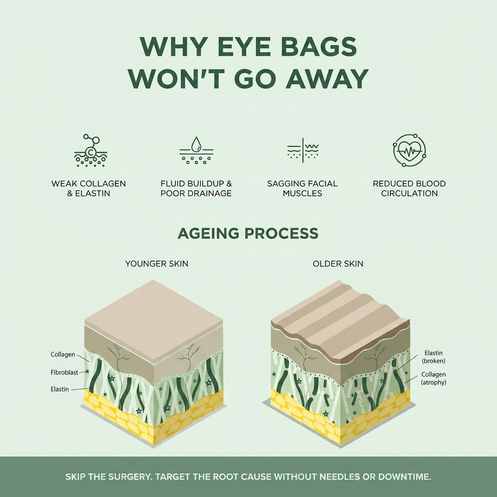 EYECLR® 2-in-1 Red Light Therapy + EMS To Erase Eye Bags