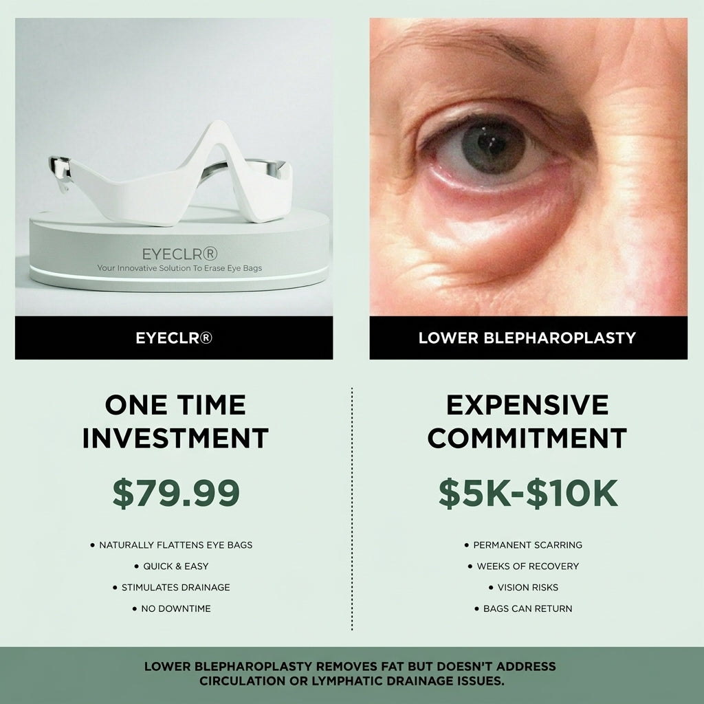 EYECLR® 2-in-1 Red Light Therapy + EMS To Erase Eye Bags